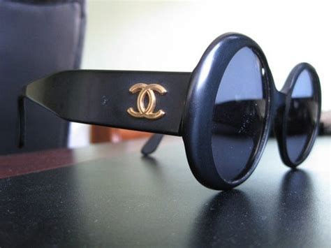 chanel round oversized black sunglasses|discounted chanel women's sunglasses.